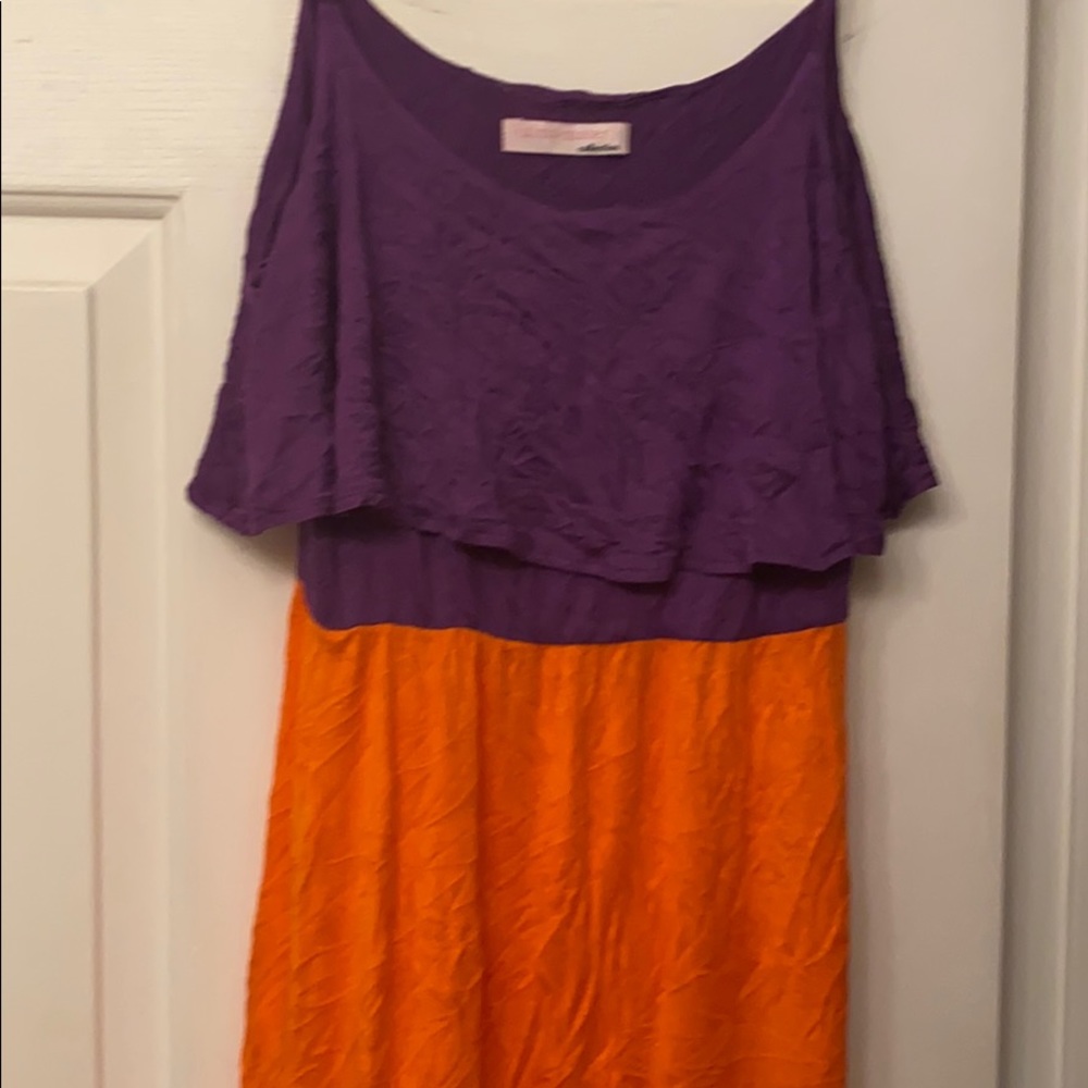 Orange and purple dress